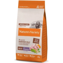 NV Dog Healthy Grain Adult Med-Maxi Turkey 12 kg - pilnvērtīga barība pieaugušiem suņiem, ar veselīgiem pilngraudiem un tītaru