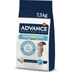 ADVANCE VETERINARY DIETS GASTROENTERIC SENSITIVE 7.5KG - pilnvērtīga diētiska barība kaķiem ar gremošanas traucējumiem.