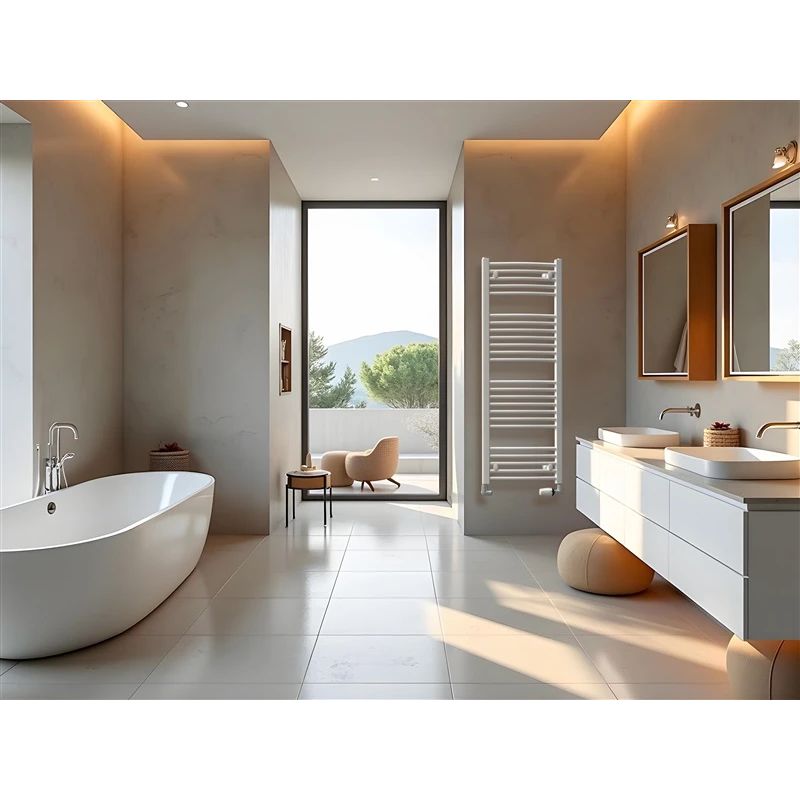 Veekütte rätikuradiator Koralux Rondo Classic, valge v., 50 cm x 122 cm, 507 W