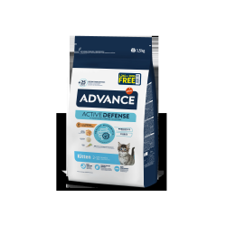 Advance cat kitten 1.2kg + 300g - кaķēniem no 2 līdz 12 menešiem ,vista un rīsi,