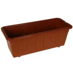 Balkona stādītājs Plastkon 969, plastmasa, 40 cm, gaiši brūna