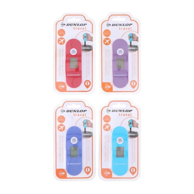 Bagāžas svari Dunlop 871125214976, zila krās.-sarkana krās.-violeta krās., 11.7 x 3.9