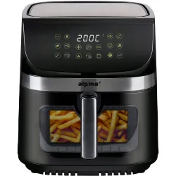 Karšto oro gruzdintuvė Alpina XXL, juoda sp., 1800 W, 9 l