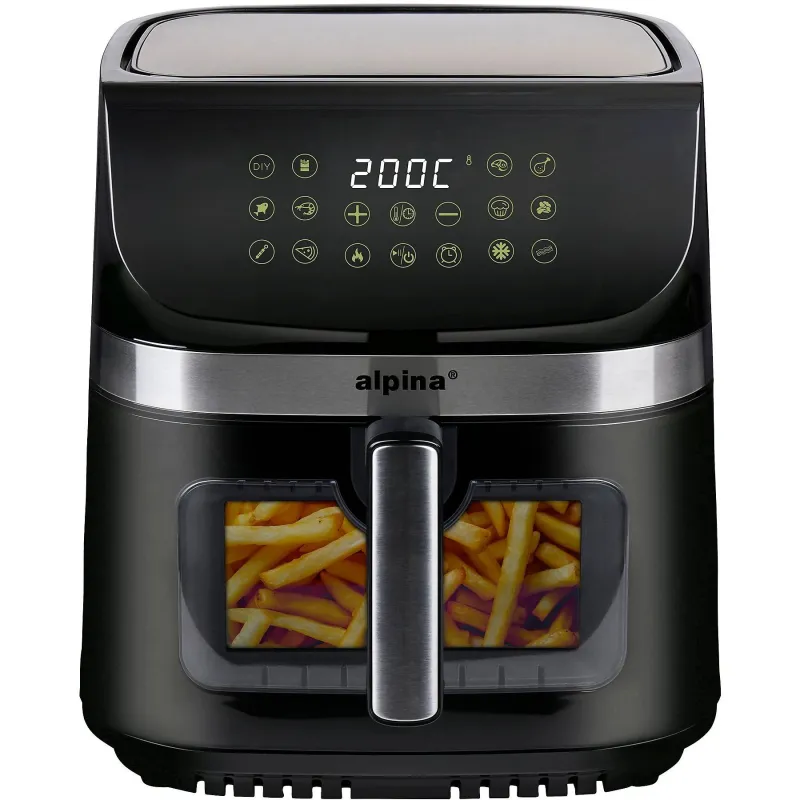 Aerogrils Alpina XXL, melna, 1800 W, 9 l