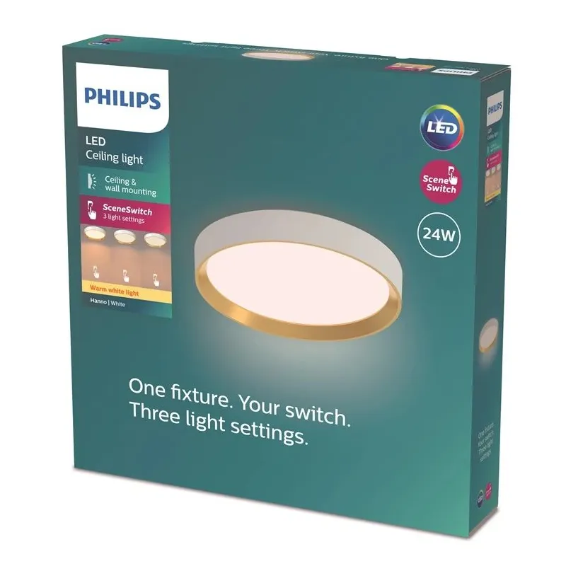 Lampa griesti Philips Hanno 929004116001, LED, 2700 °K, 1 x 24 W