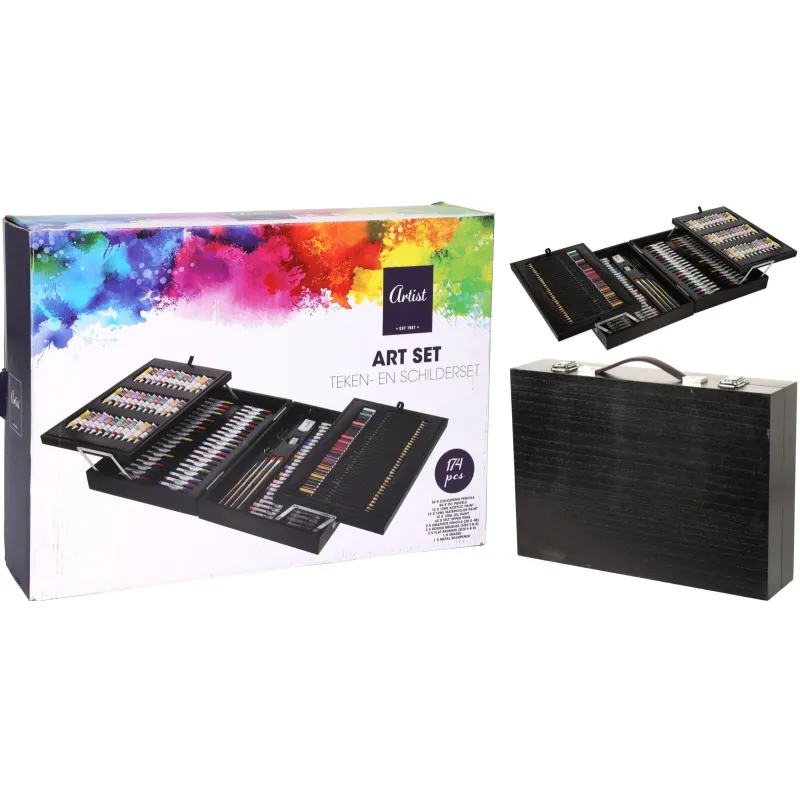 Krāsošanas komplekts akrila 110720070, 12 kr., 174 gab.