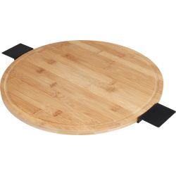 Paplāte rotējoša bambusa ar rokturiem