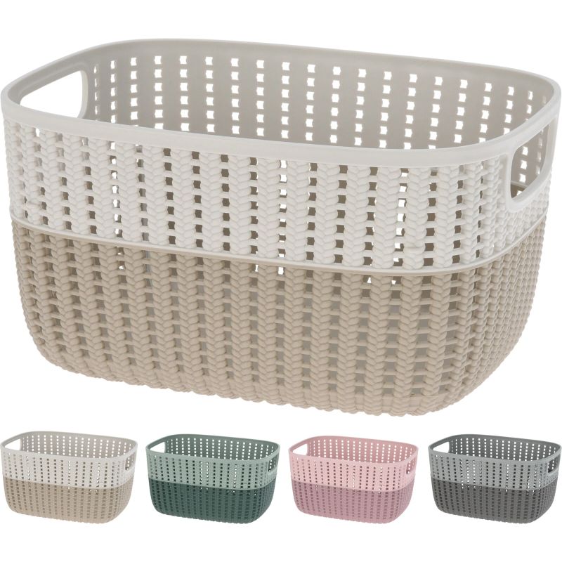 Groziņš plastma. 22x28x15cm 6.8l divtoņu