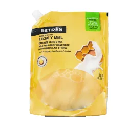 BETRES šķidro ziepju rezerve ar piena un medus aromātu 1L
