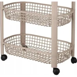 Ratastega riiul, beež, 46.5 cm x 26 cm x 78.8 cm