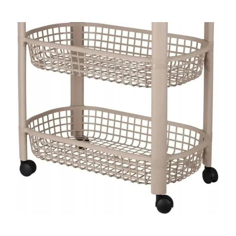 Plaukts ar riteņiem, bēša, 46.5 cm x 26 cm x 78.8 cm