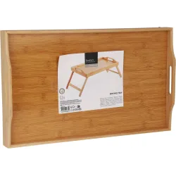 Servēšanas paplāte C80653810, 50 cm x 30 cm x 21 cm, brūna, bambuss