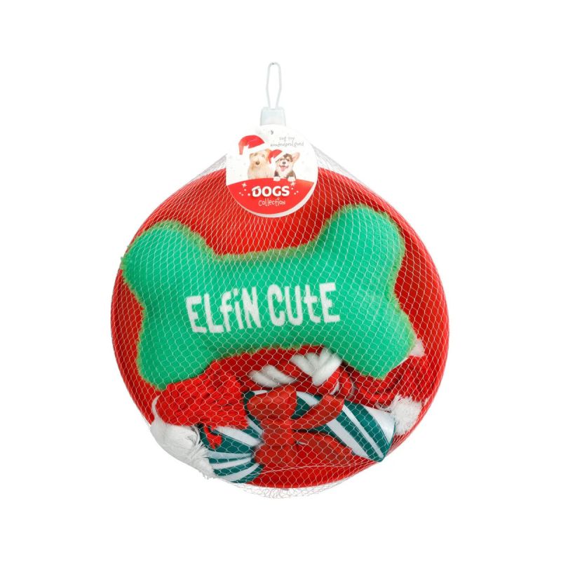 Rotaļlietu kompl.ziemassv. sunim 4gab