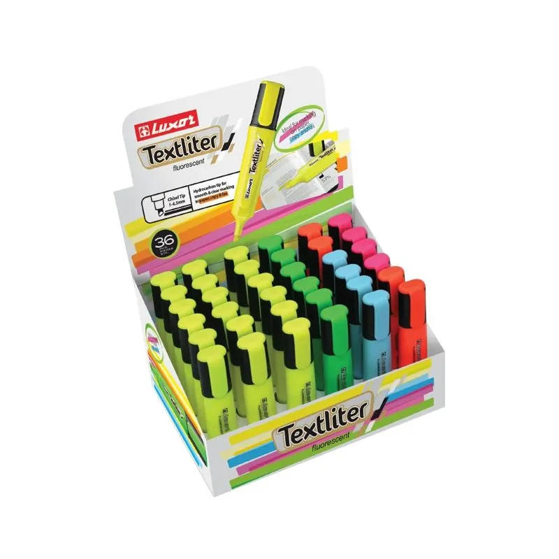 Teksta marķieris Luxor 4010, 1 - 4.5 mm, daudzkrāsaina-,krāsa-dizains tiek izvēlēts nejauši,