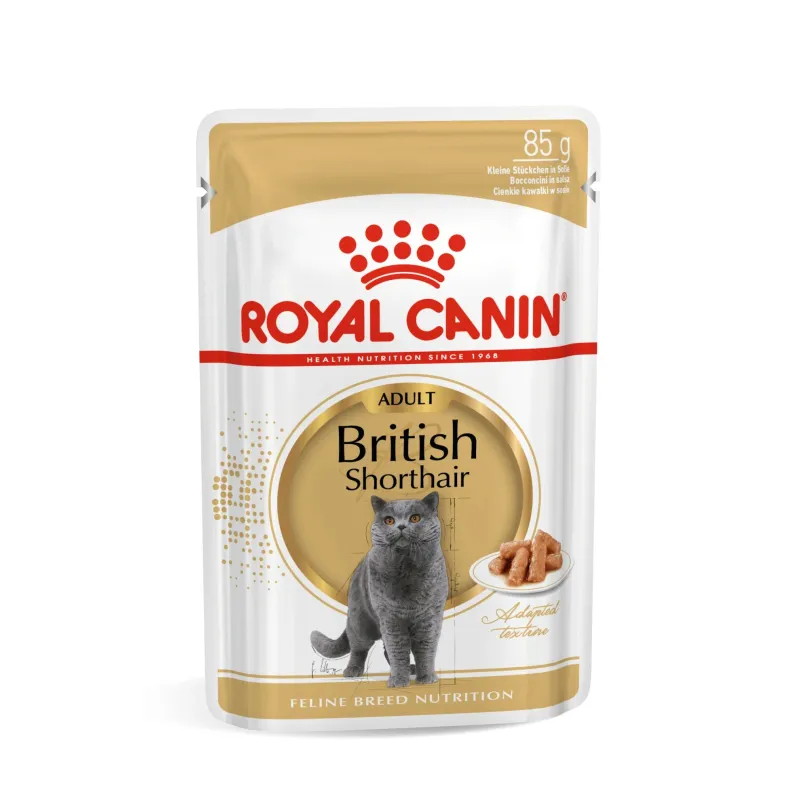 Mitrā kaķu barība Royal Canin British Shorthair Adult in Sauce, 0.085 kg