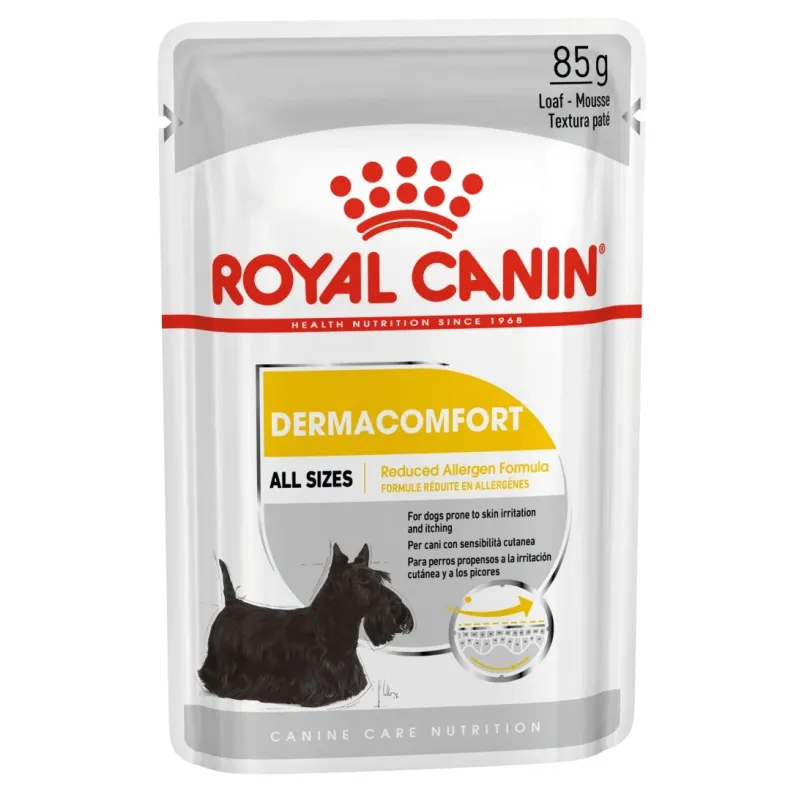 Mitrā barība ,konservi, suņiem Royal Canin Dermacomfort Pâté, 0.085 kg x 12 gab.