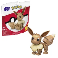 Конструктор Mattel Mega Bloks Pokemon Eevee HDL84, 215 шт., коричневый цв.