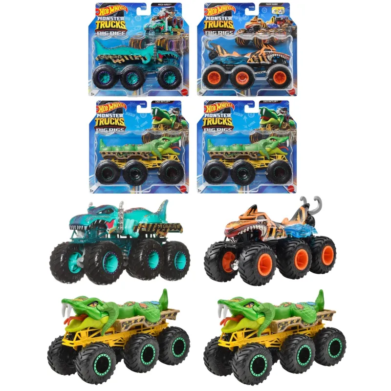 Rotaļlieta kvadraciklu Mattel Hot Wheels Monster Trucks HWN86, 1:64, ,krāsa-dizains tiek izvēlēts nejauši,