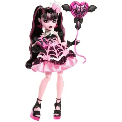 Кукла с аксессуарами Mattel Monster High Scary Sweet Birthday Drakulaura JBG74, 29 см, черный