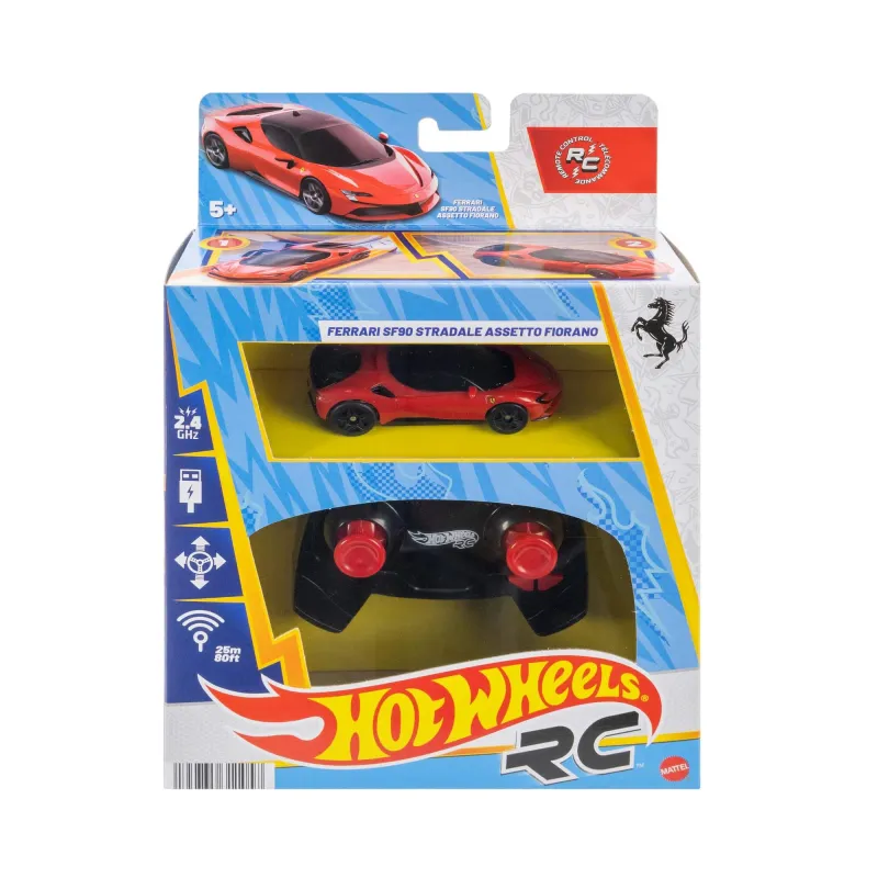 Rc automobilis Mattel Hot Wheels Ferrari JGD09, juoda sp.-raudona sp.