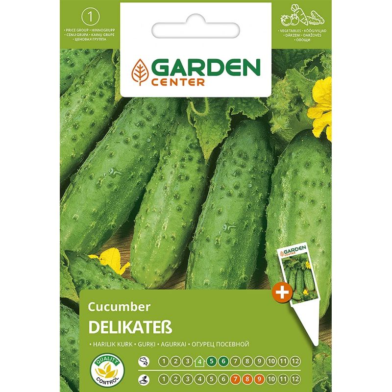 Sēklas Garden Center, gurķi Delikatess, 1 g