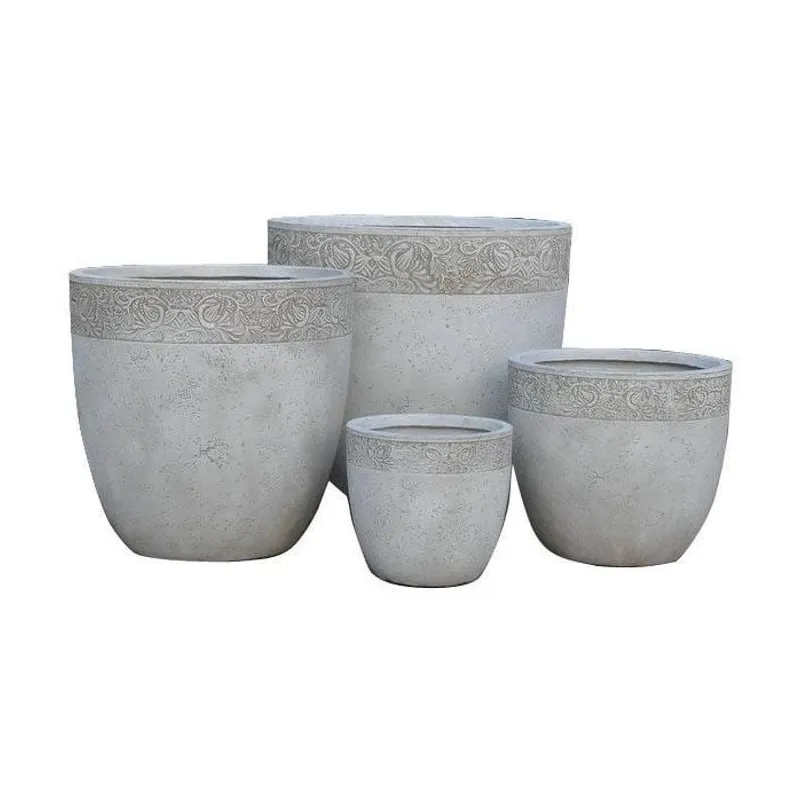 Puķu pods Domoletti LT3713-1S, keramika-māls, pelēka krās.