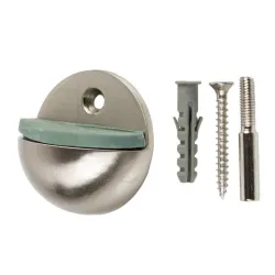 Uksestopper Haushalt DS013CC, 2.5 cm, DIA 4.5 cm, kumm-teras, nikkel v.