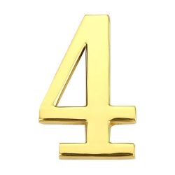 Durvju numurs 4 zelta krāsā 45 mm