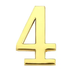 Durvju numurs 4 zelta krāsā 45 mm