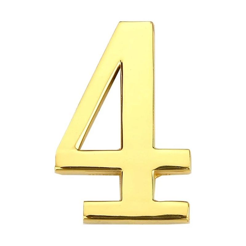 Durvju numurs 4 zelta krāsā 45 mm