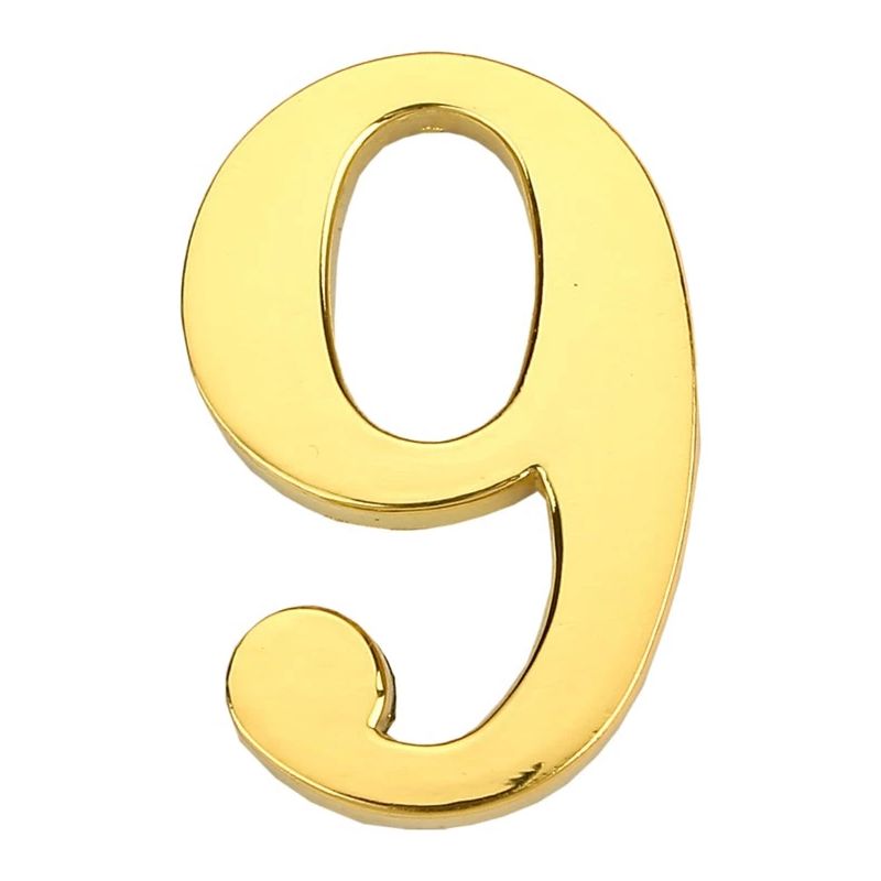 Durvju numurs 9 zelta krāsā 45 mm