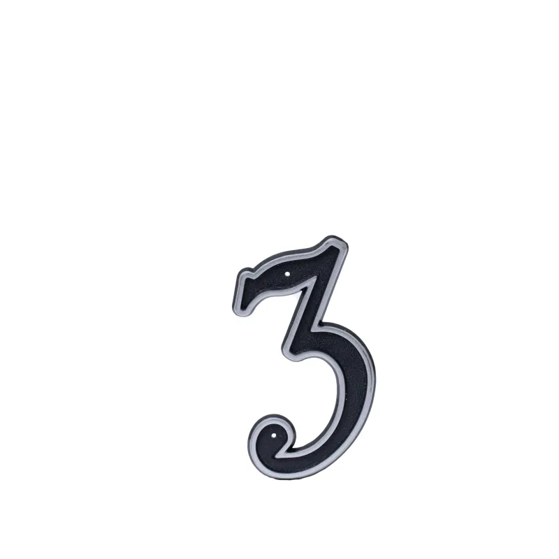 Numurs 3 plastmasas melnā krāsā 150 mm