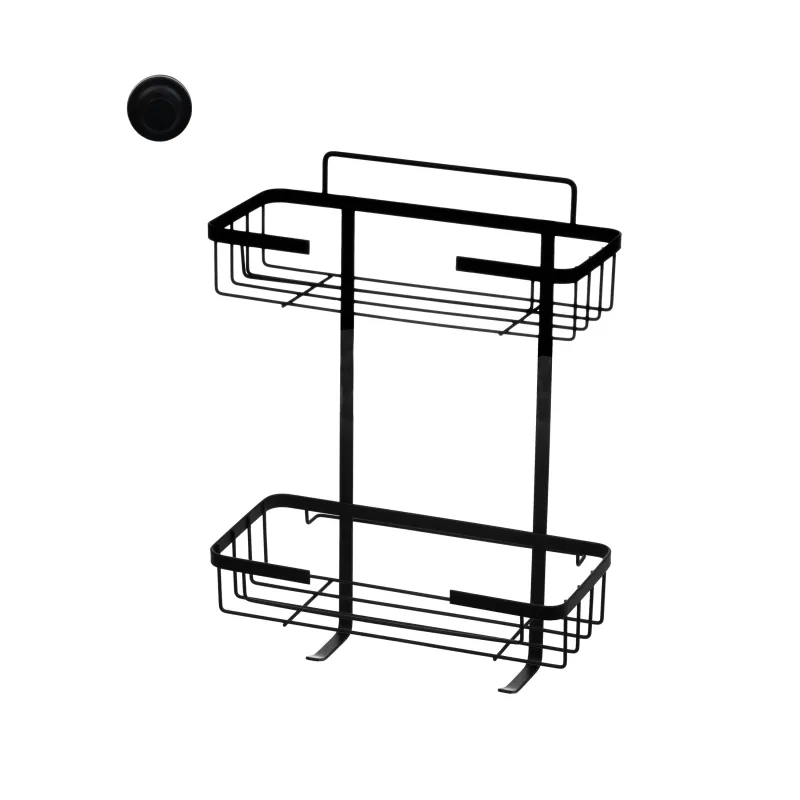 Dušas plaukts Domoletti Porto, 25.5 cm x 34.7 cm x 11.4 cm, melna krās.