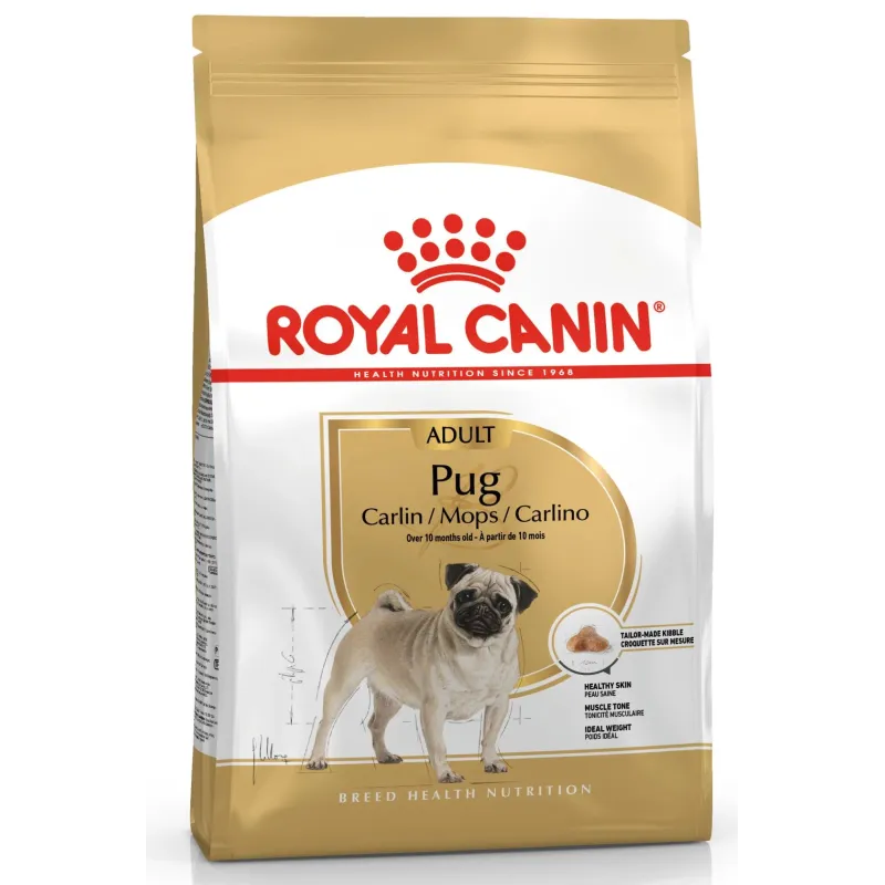 Sausā suņu barība Royal Canin PUG, vistas gaļa, 1.5 kg