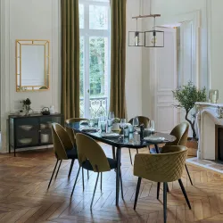 Кресло Atmosphera Marlo Velvet, хаки, 56 см x 55 см x 76 см