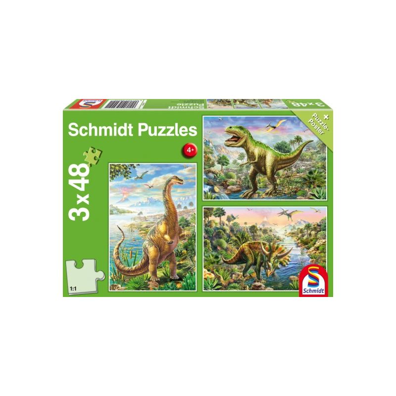 Puzle dinosaur adventures 48x3