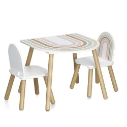 Lastetoa komplekt Zeller Rainbow, valge v.-mitmevärviline