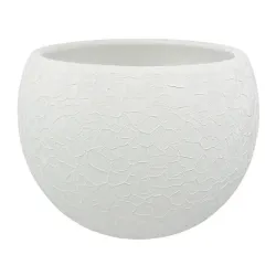 Puķu pods Domoletti Lizard, keramika, balta krās.