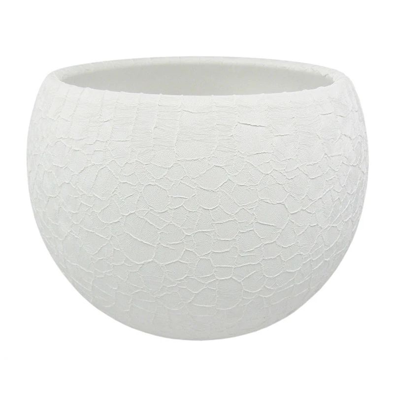 Puķu pods Domoletti Lizard, keramika, balta krās.