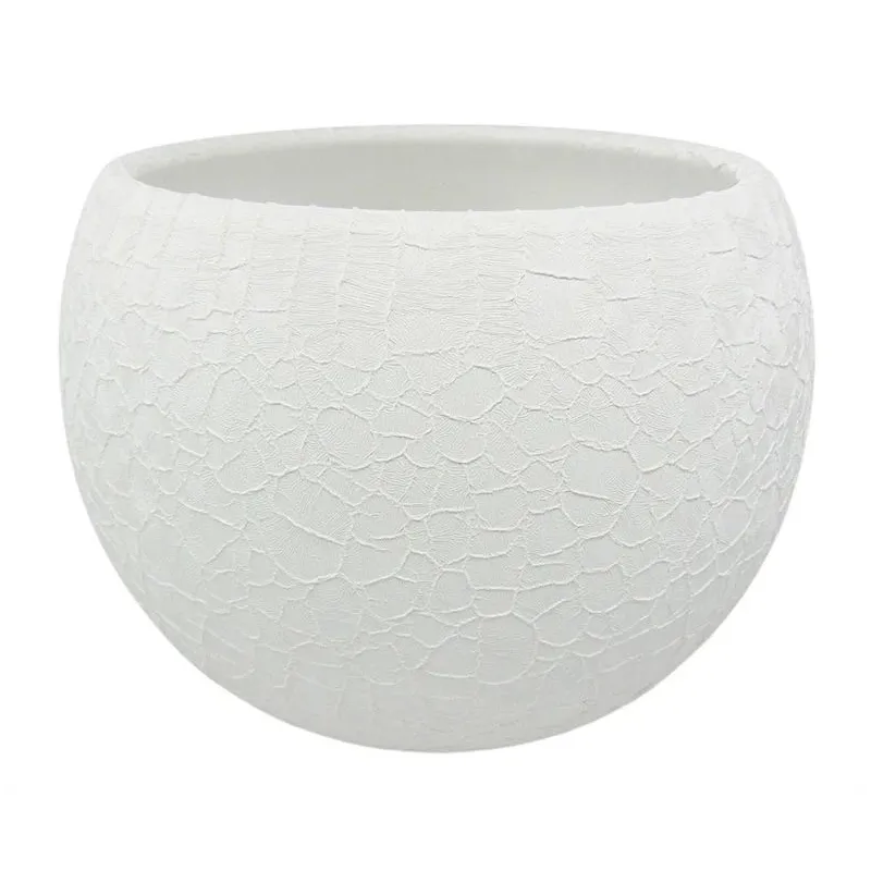 Puķu pods Domoletti Lizard, keramika, balta krās.