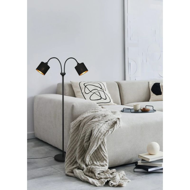 Stāvlampa tommy 2xe14 40w matēta melna