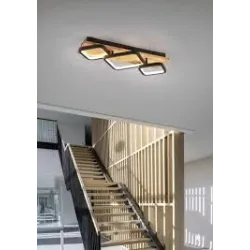 Griestu lampa rama led 3gb mat meln koka