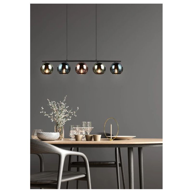 Griestu lampa sheldon 5xe14 daudzkrāsu