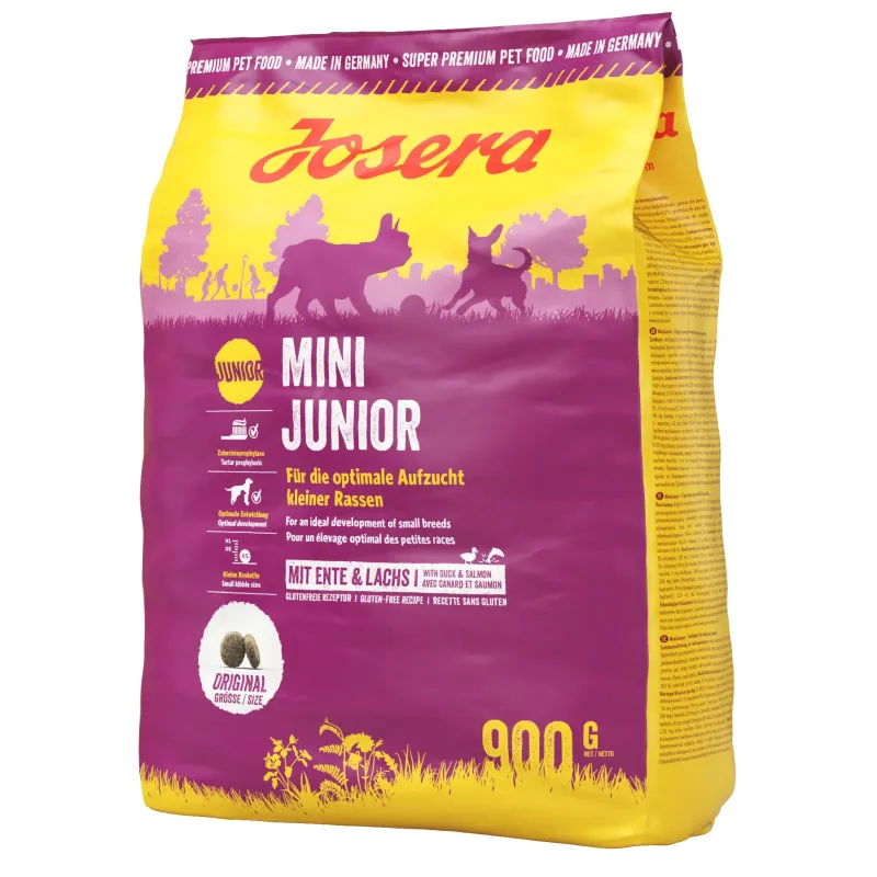 Sausā suņu barība Josera Mini Junior, pīles gaļa, 0.9 kg