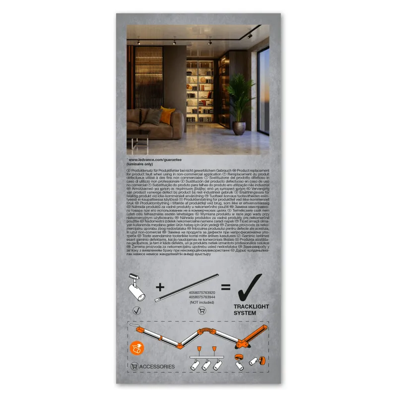 Lampa sliedei led cilindr. gu10 melna