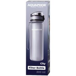 Ūdens filtra pudele aquaphor city pelēka