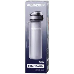 Бутылка для воды Aquaphor City, серый цв., пластик, 0.5 л