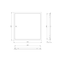 Lūka inspekcijas rlma5050 500x500mm