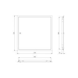 Ревизионный люк Europlast, 500 мм x 500 мм