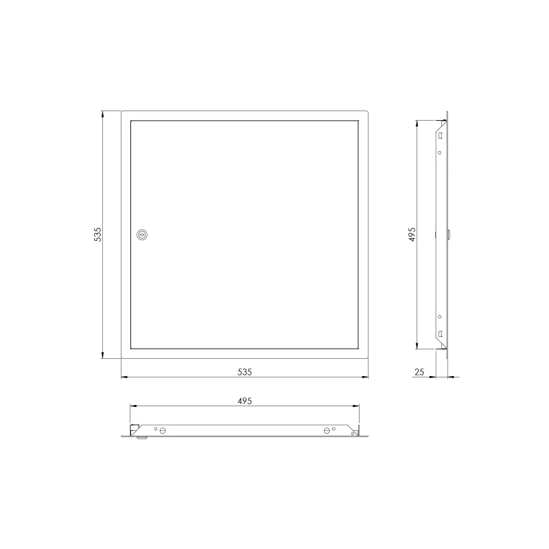 Revīzijas lūka Europlast, 500 mm x 500 mm